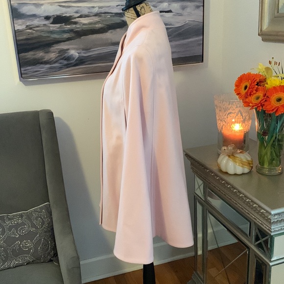 TED BAKER London Designer cashmere wool CAPE PINK rose gold sold out! Rare M - Picture 9 of 14